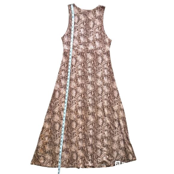 Urban Outfitters Women's Snake Print Sleeveless Front Slit Midi Dress Size M - Picture 9 of 11